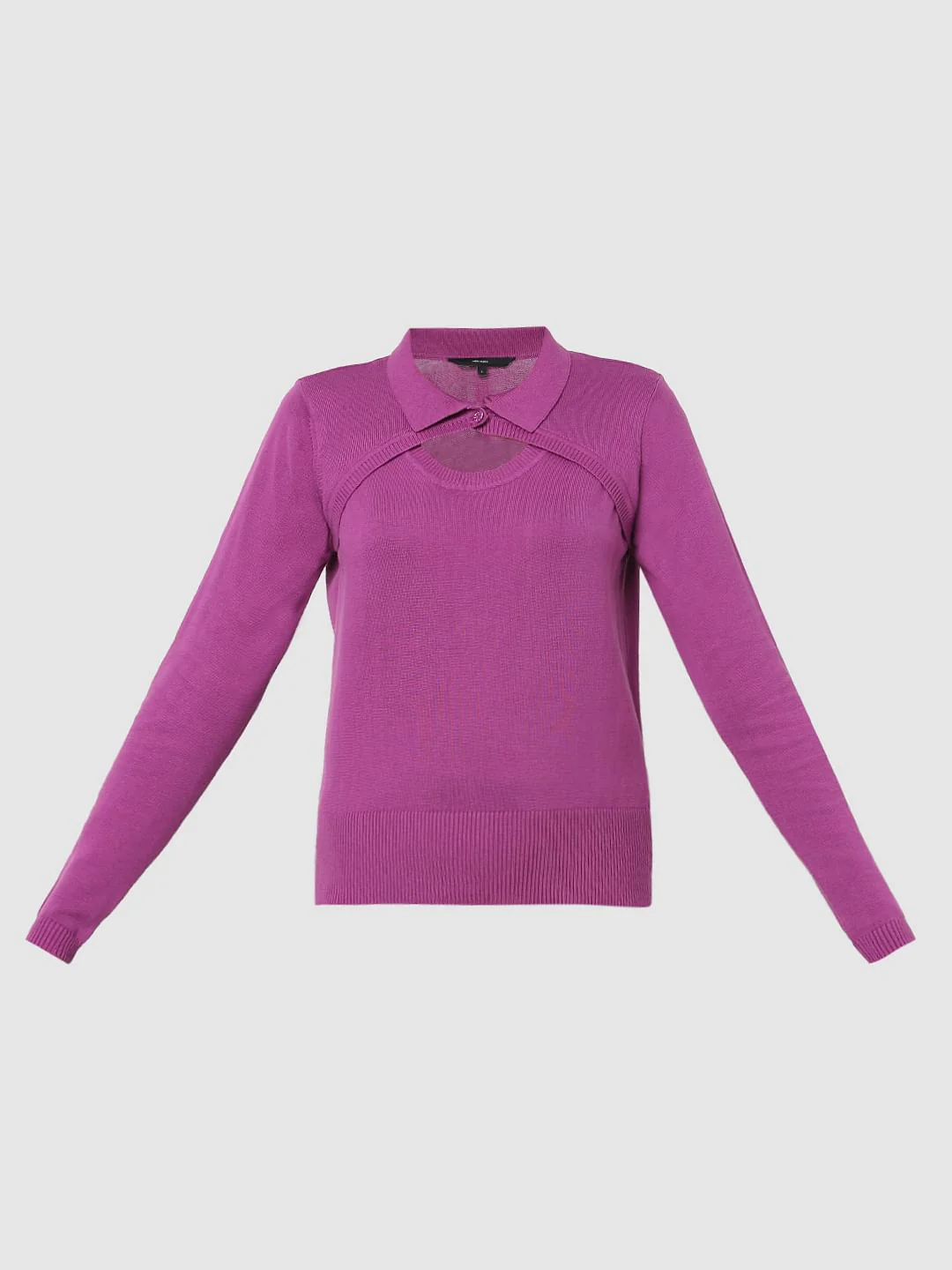 Purple Peephole Detail Sweater - Image 6