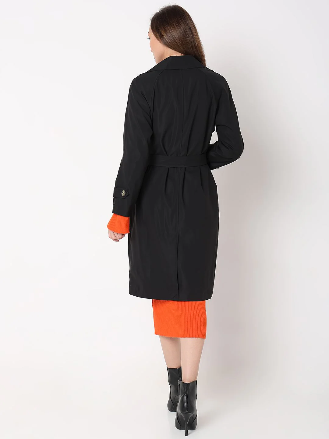 Black Long Trench Coat - Image 4