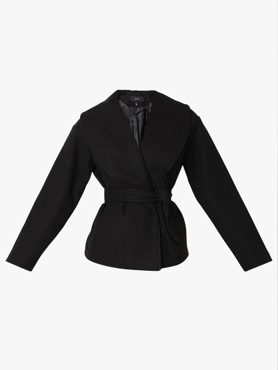 Black Shawl Collar Short Jacket - Image 7
