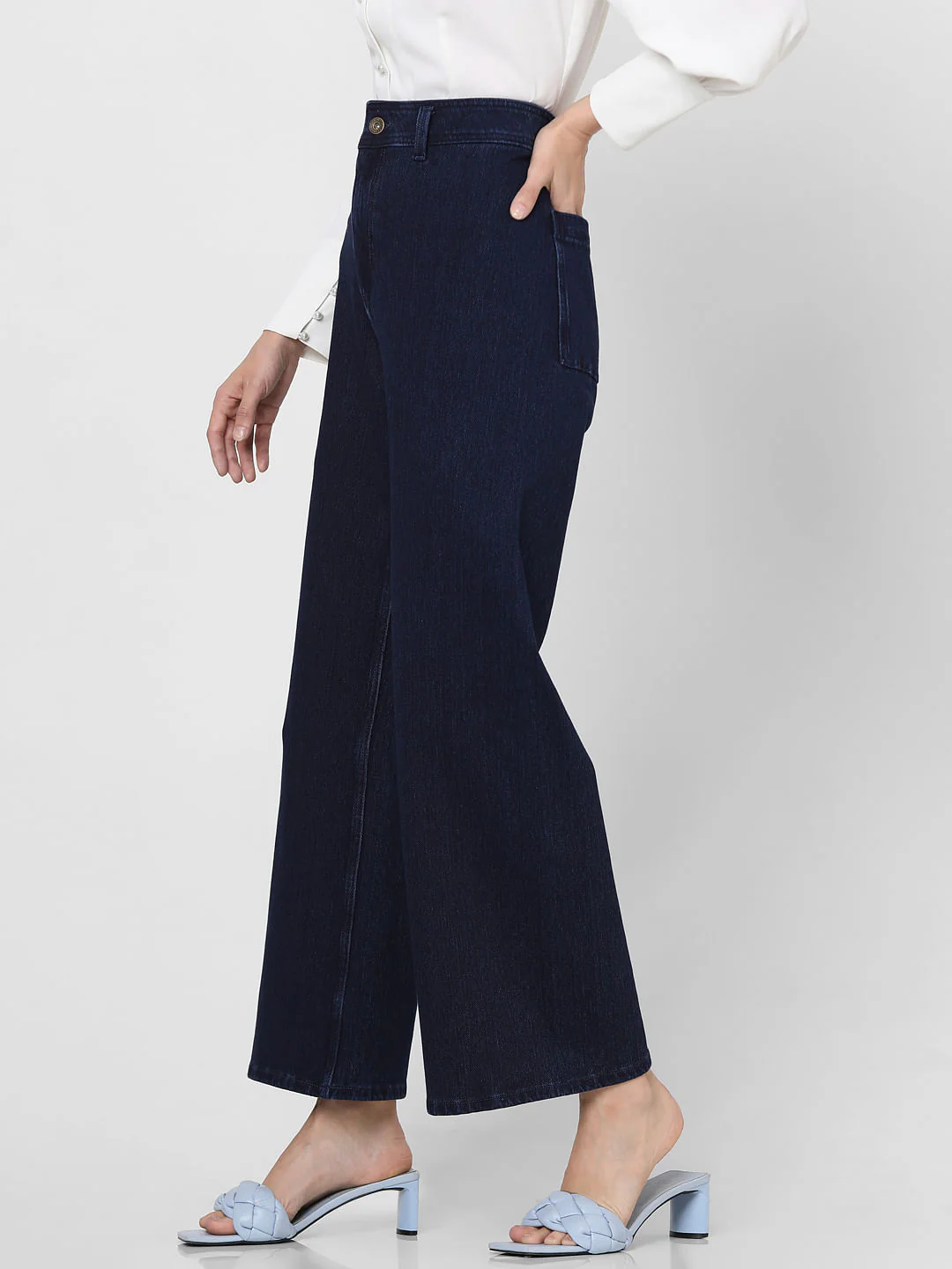 Dark Blue High Rise Zoey Wide-Leg Jeans - Image 3