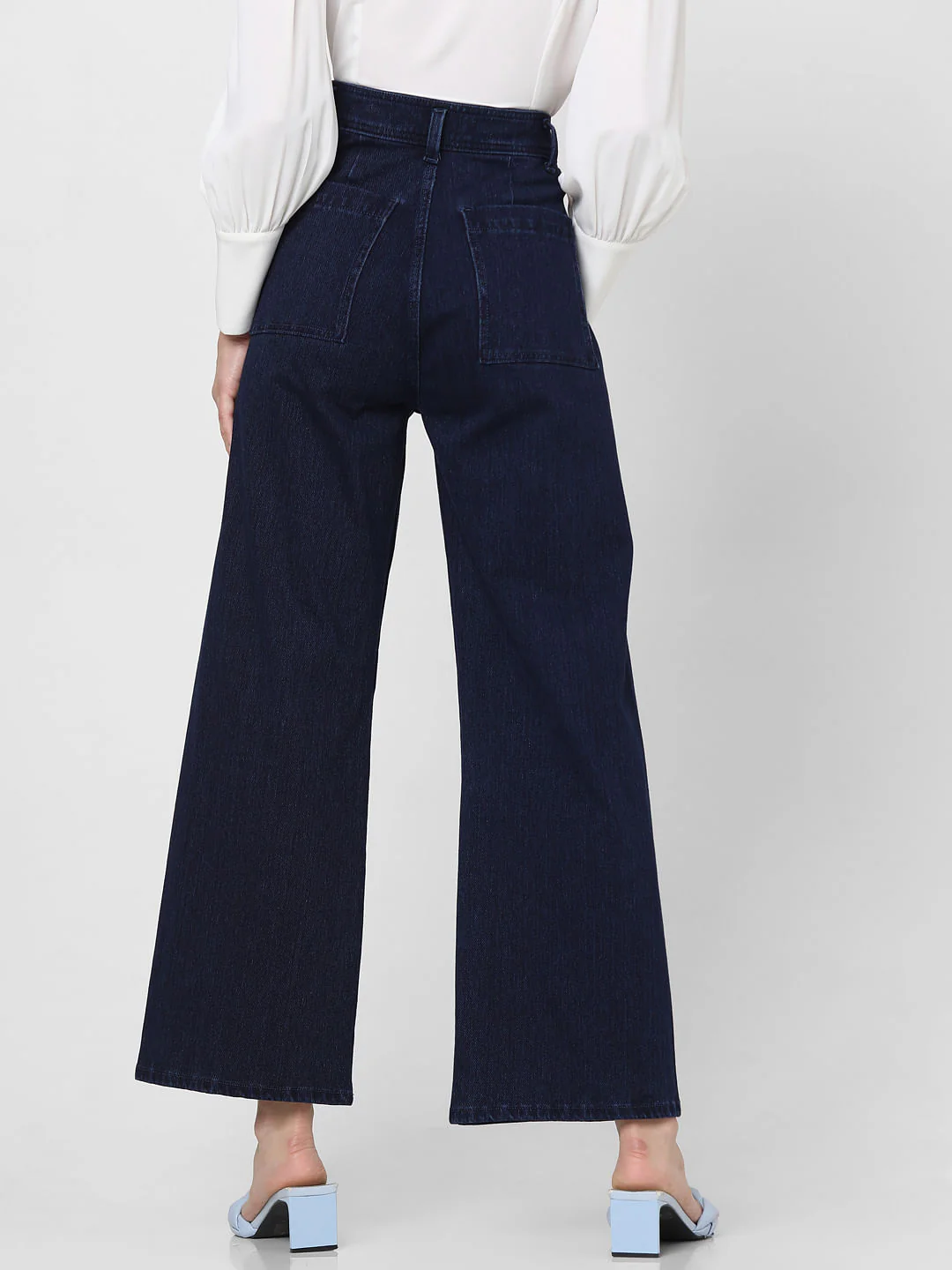 Dark Blue High Rise Zoey Wide-Leg Jeans - Image 4