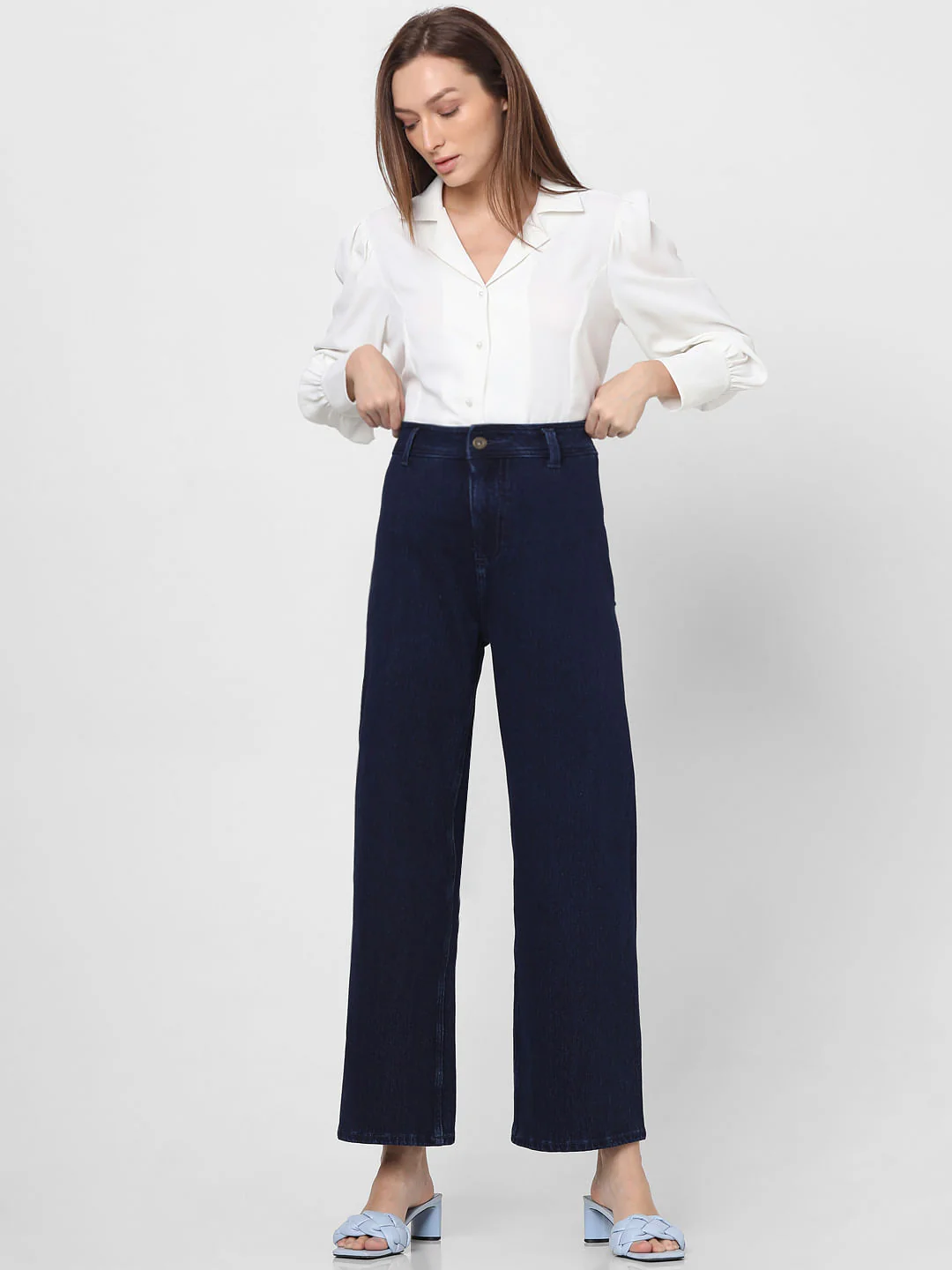 Dark Blue High Rise Zoey Wide-Leg Jeans - Image 5