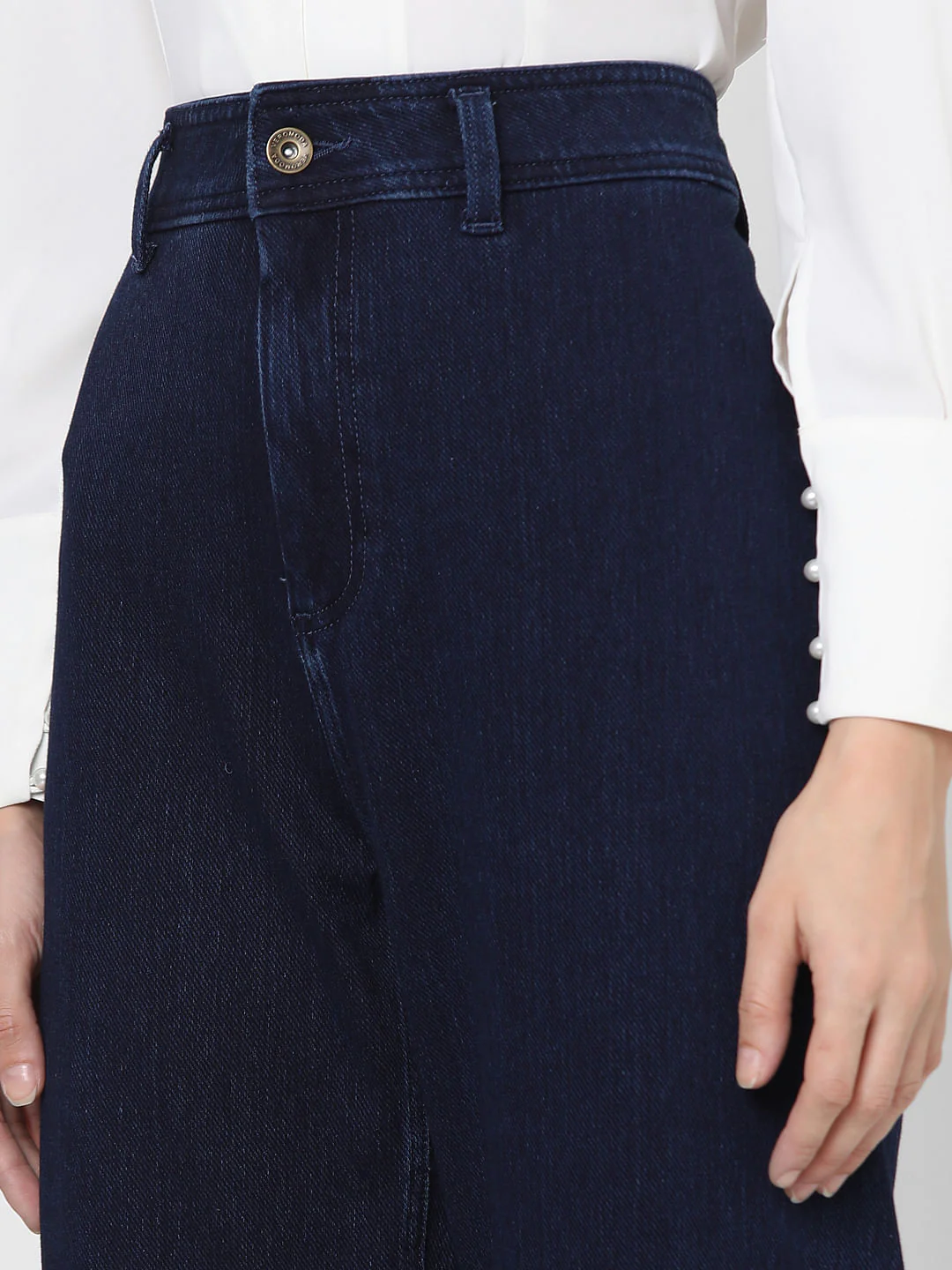 Dark Blue High Rise Zoey Wide-Leg Jeans - Image 6