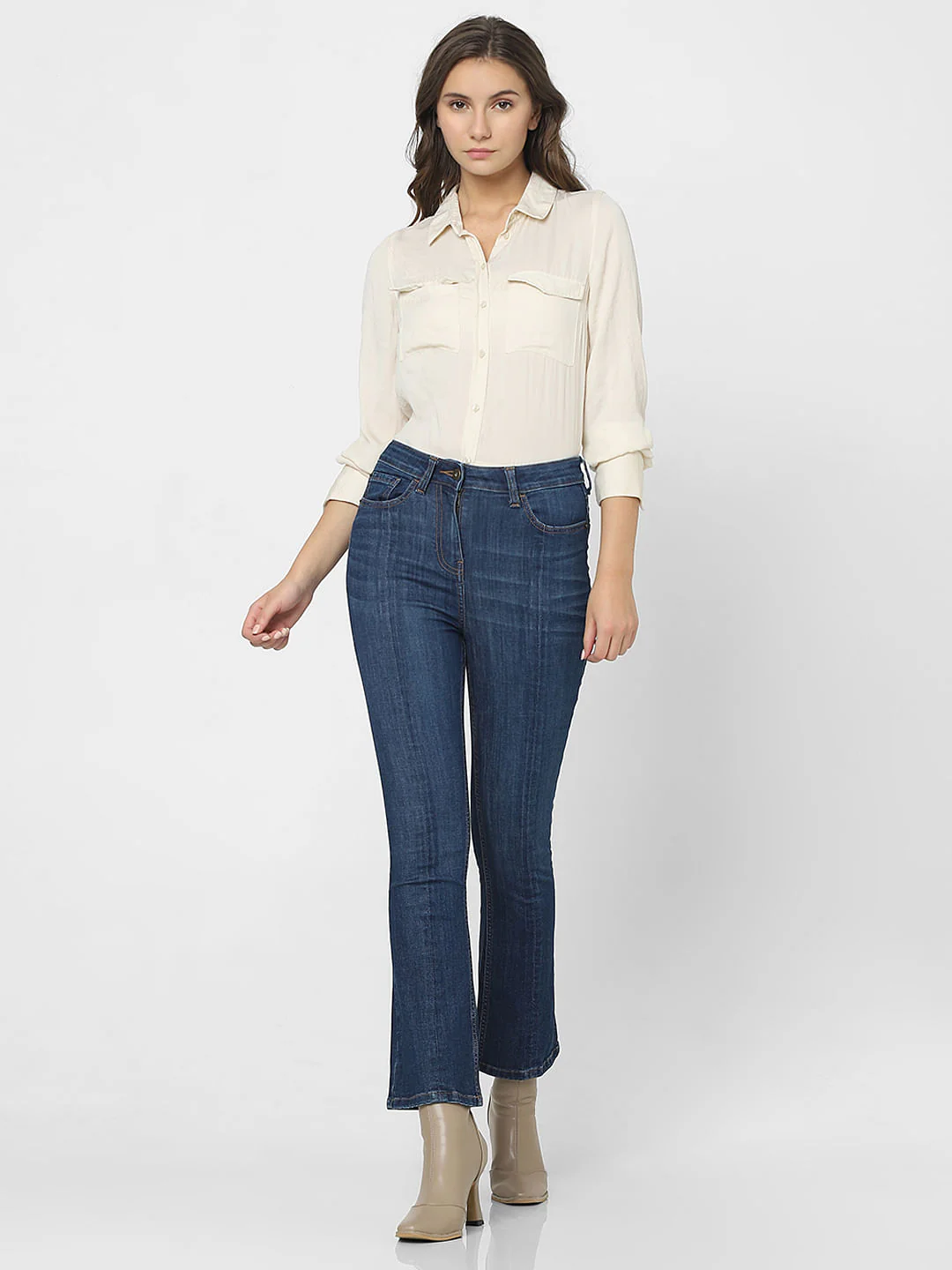 Blue High Rise Washed Petra Bootcut Jeans - Image 5