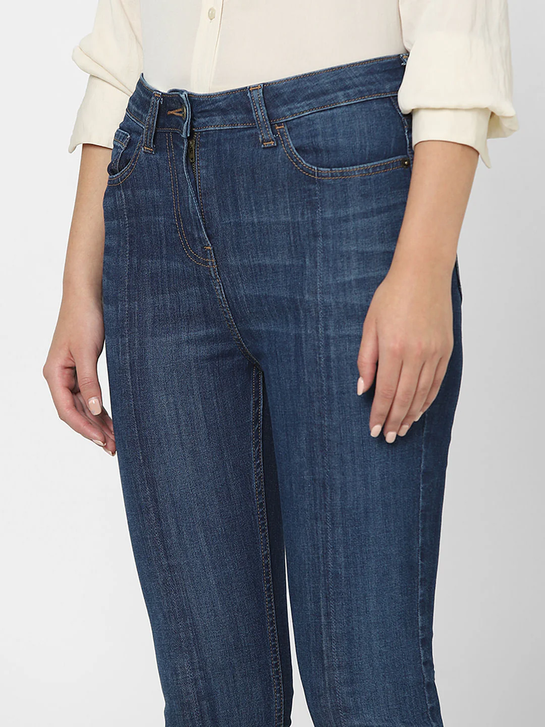 Blue High Rise Washed Petra Bootcut Jeans - Image 6