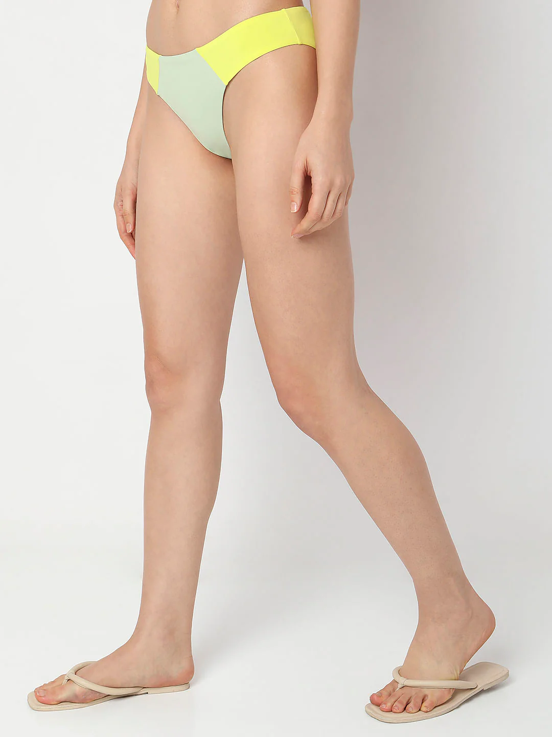 Yellow Colourblocked Swim Briefs - Image 3