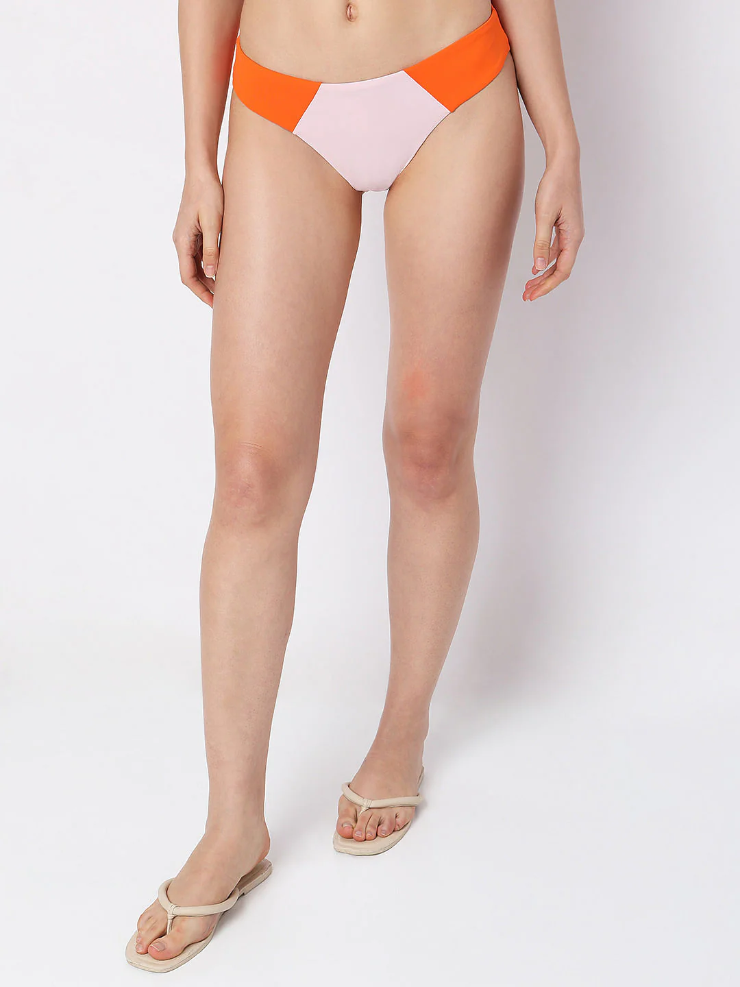 Orange Colourblocked Swim Brief - Image 2