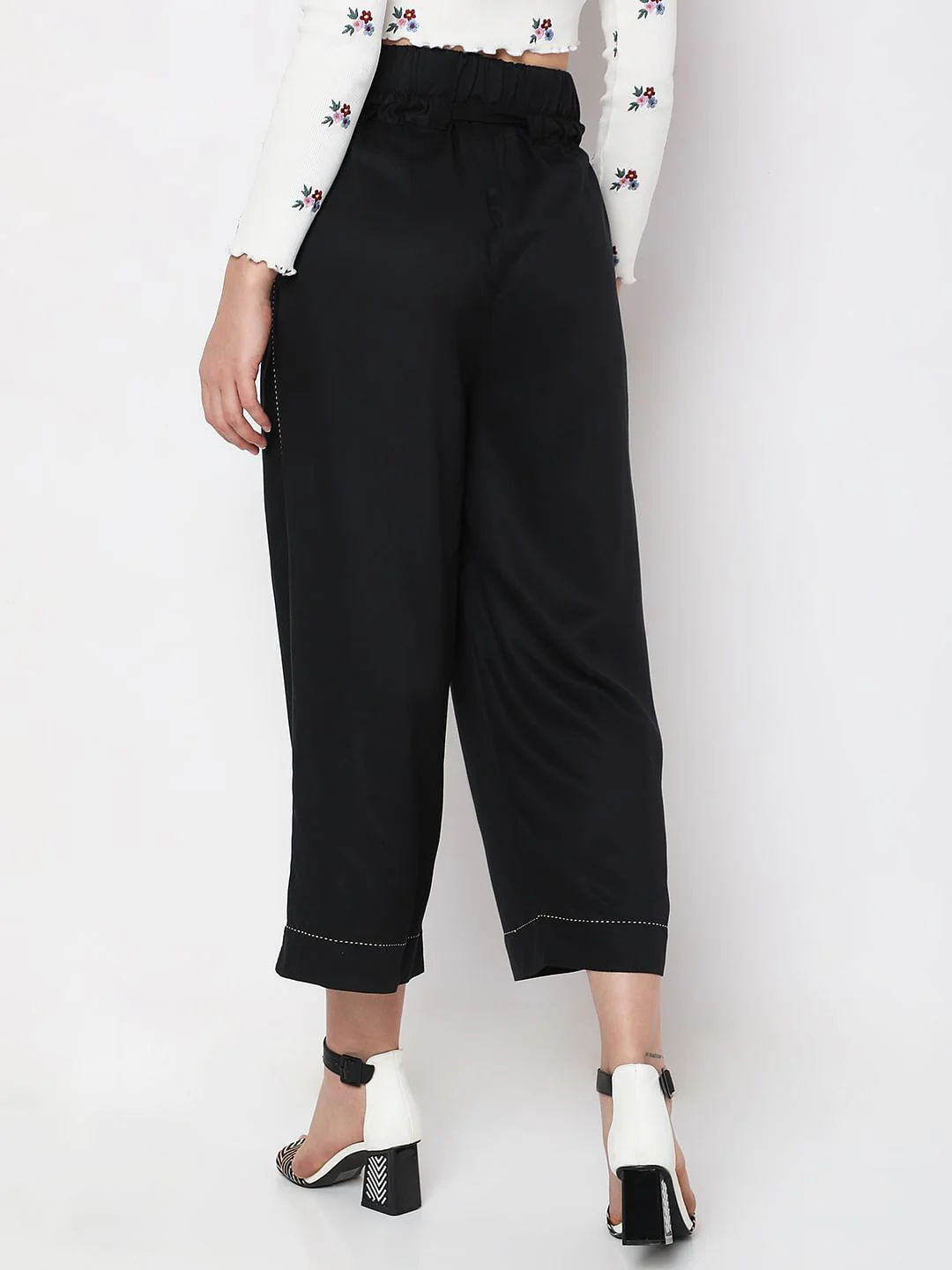 Black High Rise Pants - Image 4