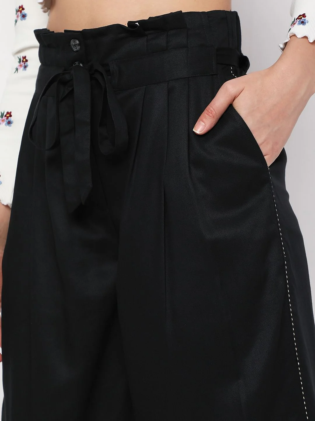 Black High Rise Pants - Image 5