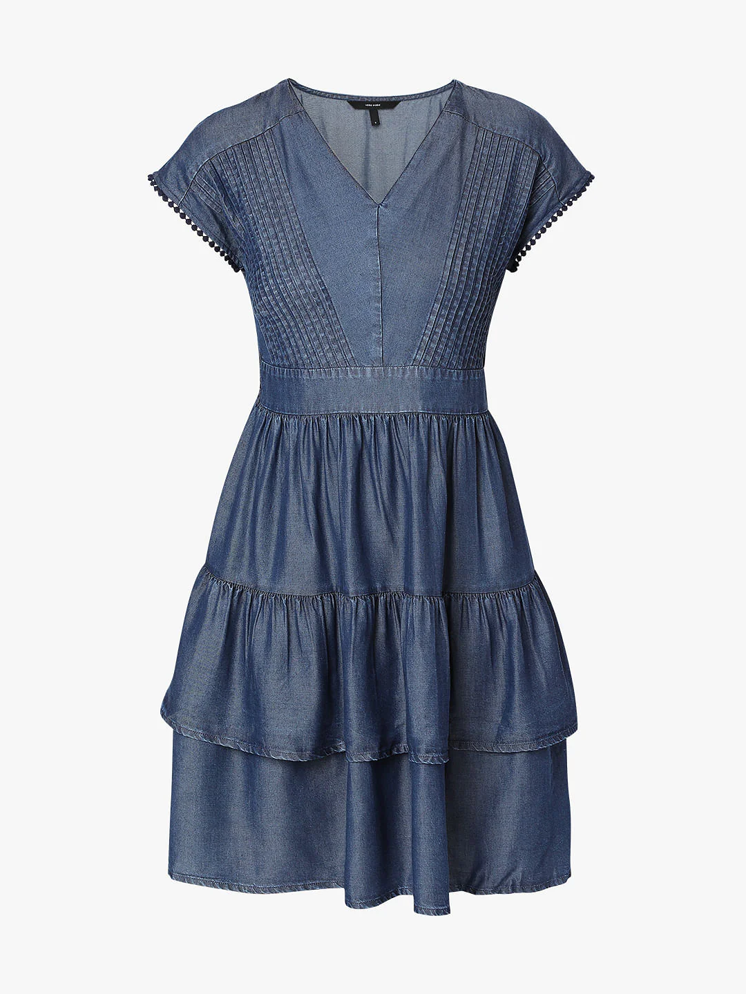 Blue Denim Tiered Dress - Image 7