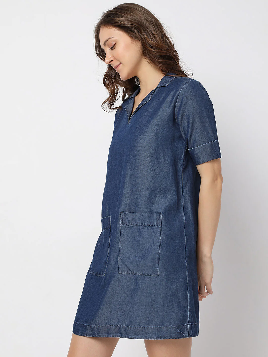 Blue Denim Shift Dress - Image 3