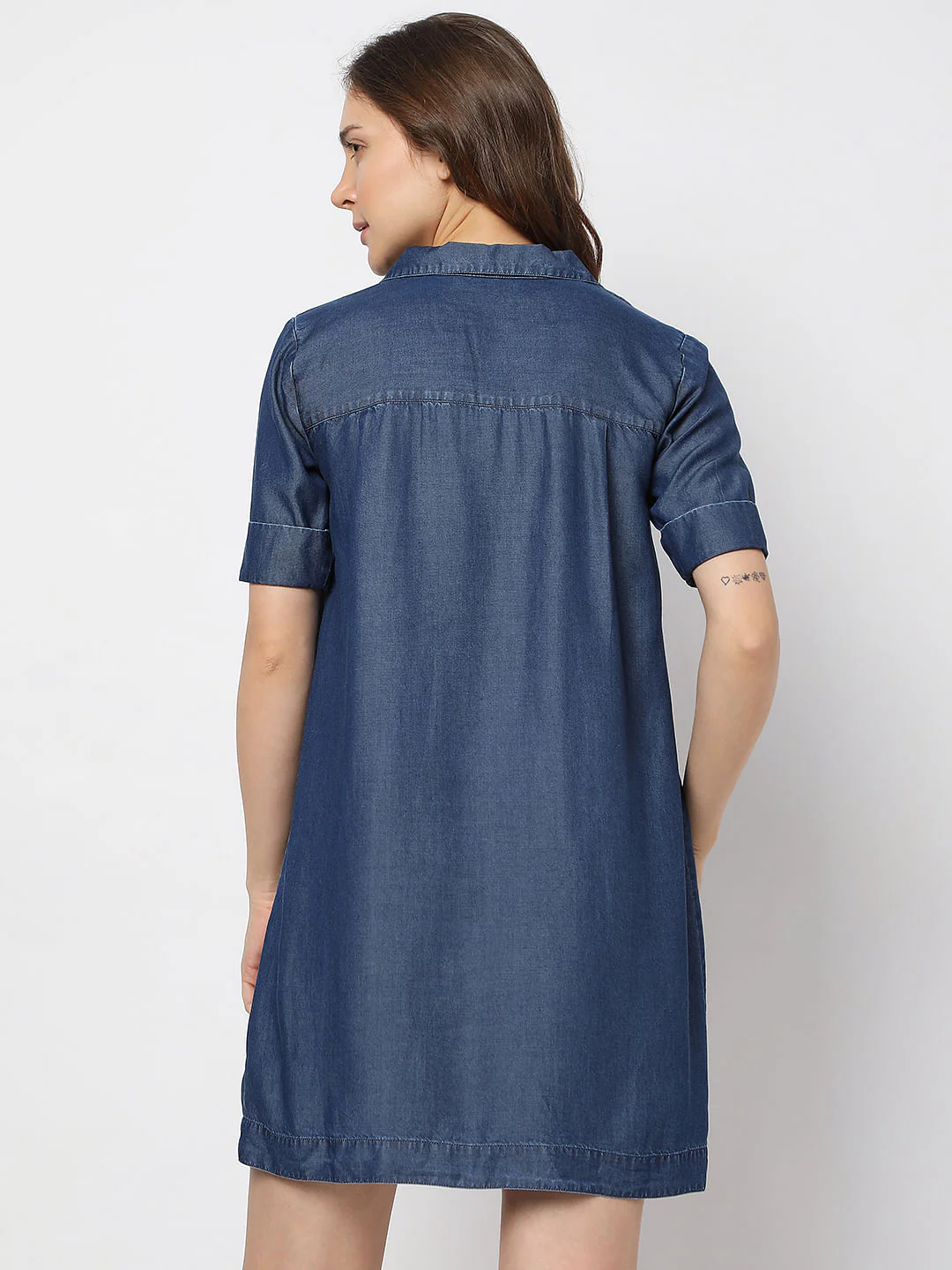 Blue Denim Shift Dress - Image 4