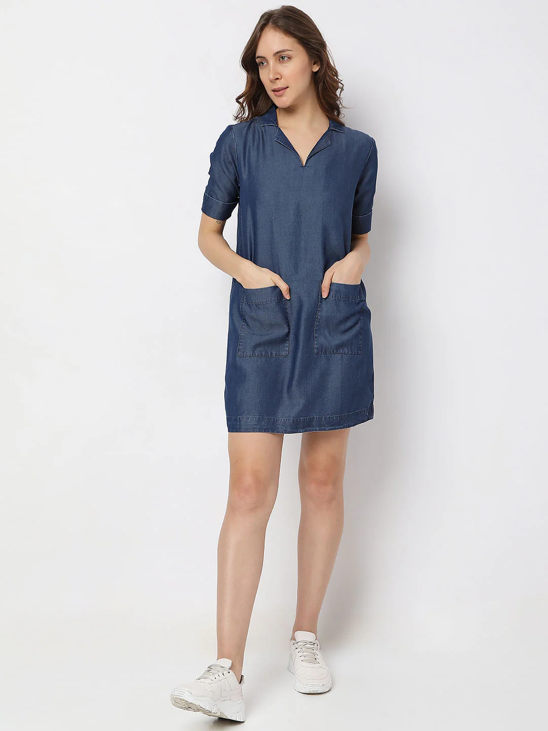 Blue Denim Shift Dress - Image 5