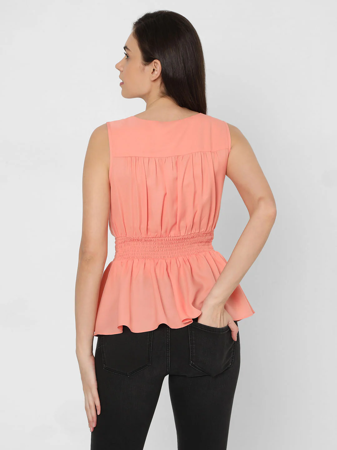 Pink Smocked Waist Top - Image 4