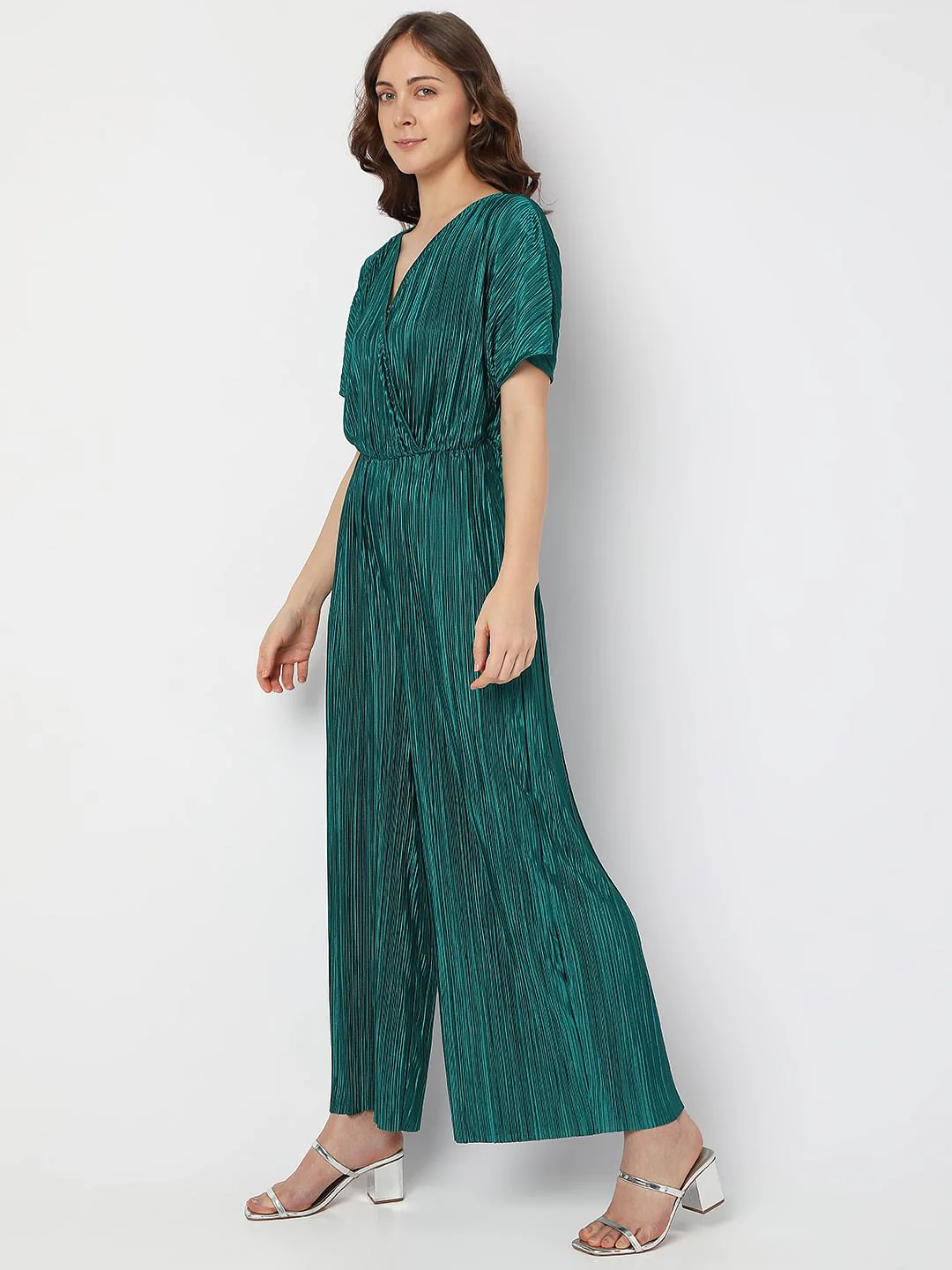 Green Plisse Jumpsuit - Image 3