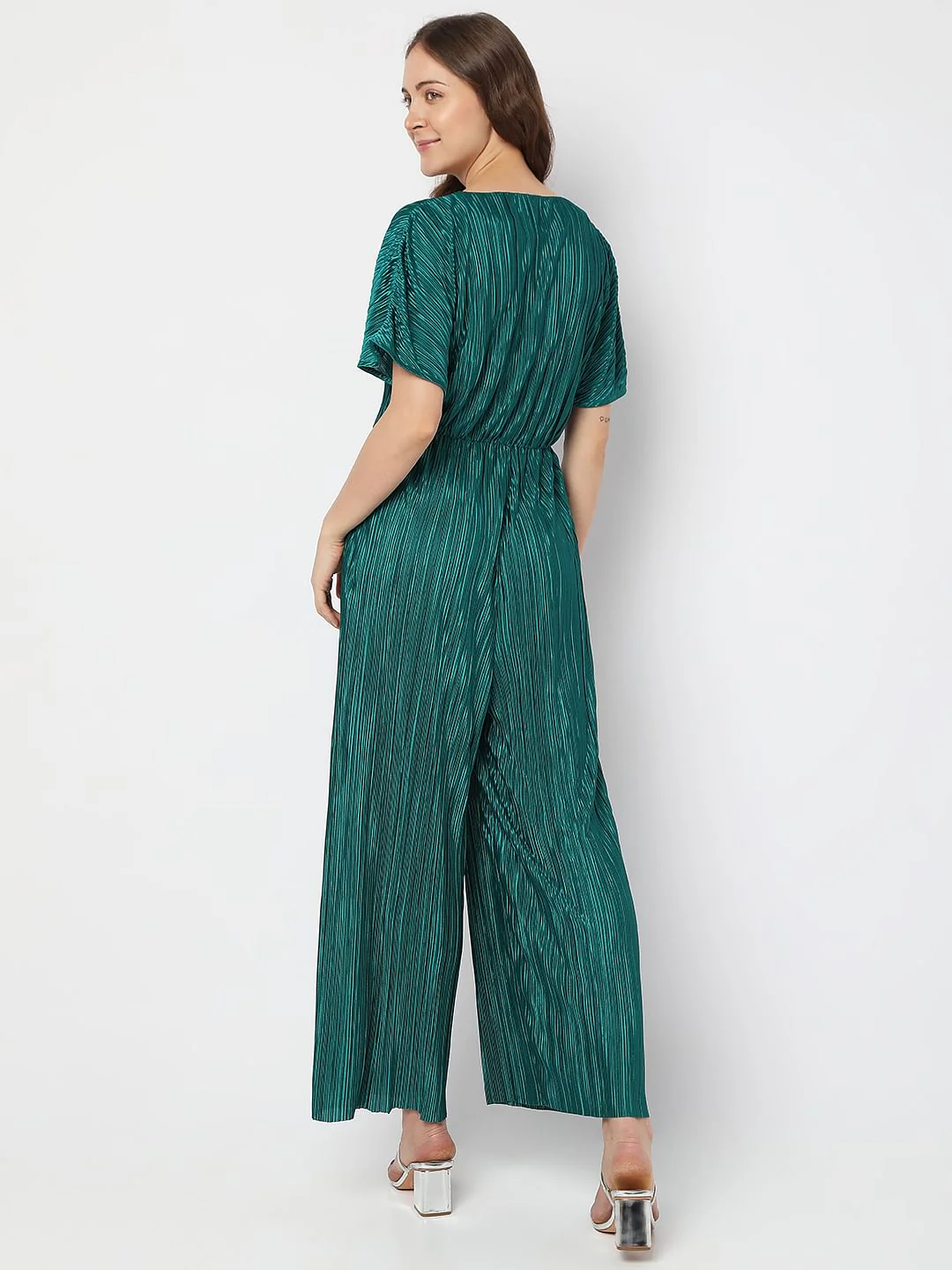Green Plisse Jumpsuit - Image 4