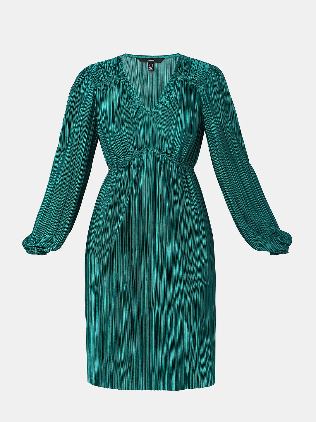 Green Plisse Shift Dress - Image 7