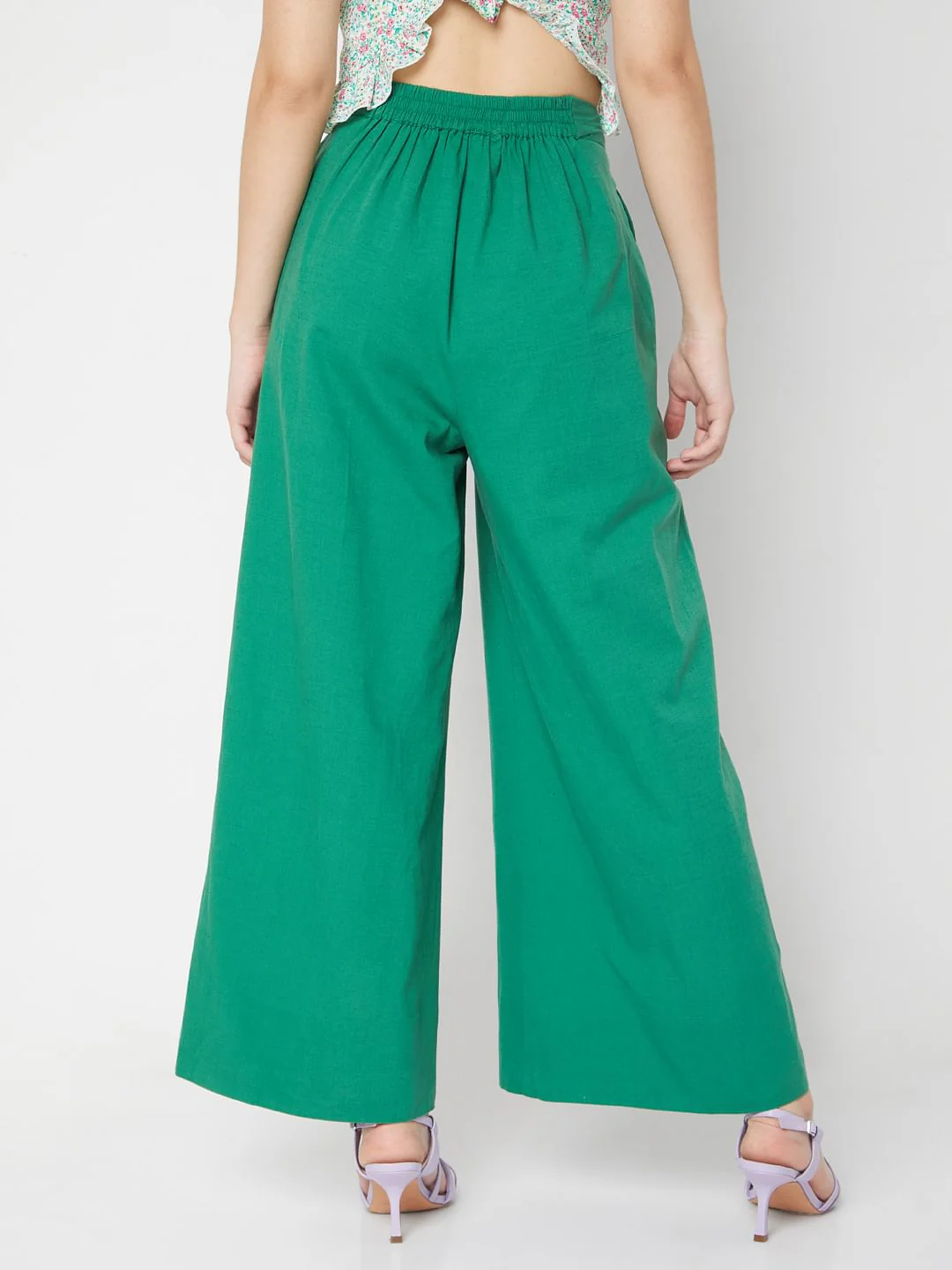 Green Wide Leg Pants - Image 4