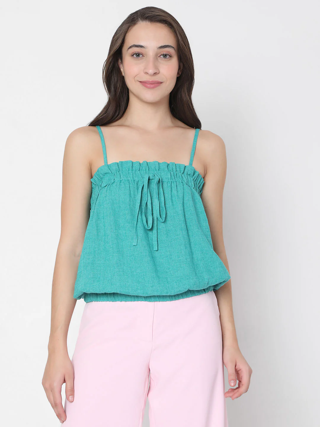 Blue Strappy Co-Ord Set Top - Image 2