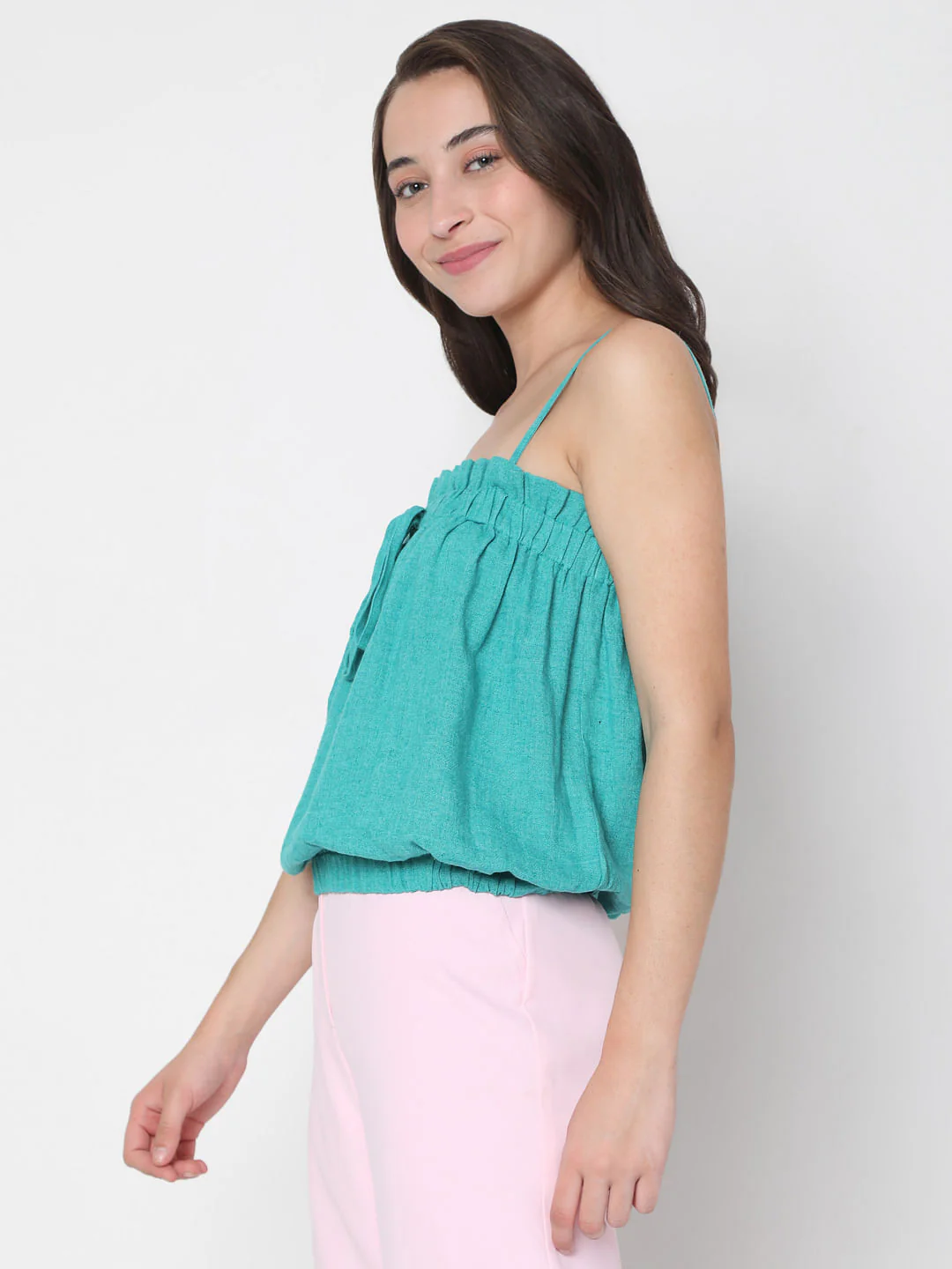 Blue Strappy Co-Ord Set Top - Image 3