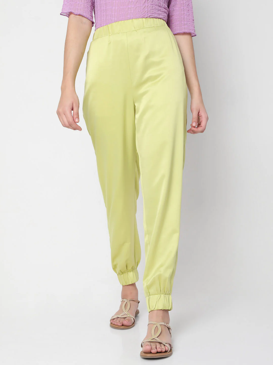 Green High Rise Co-Ord Set Pants - Image 2