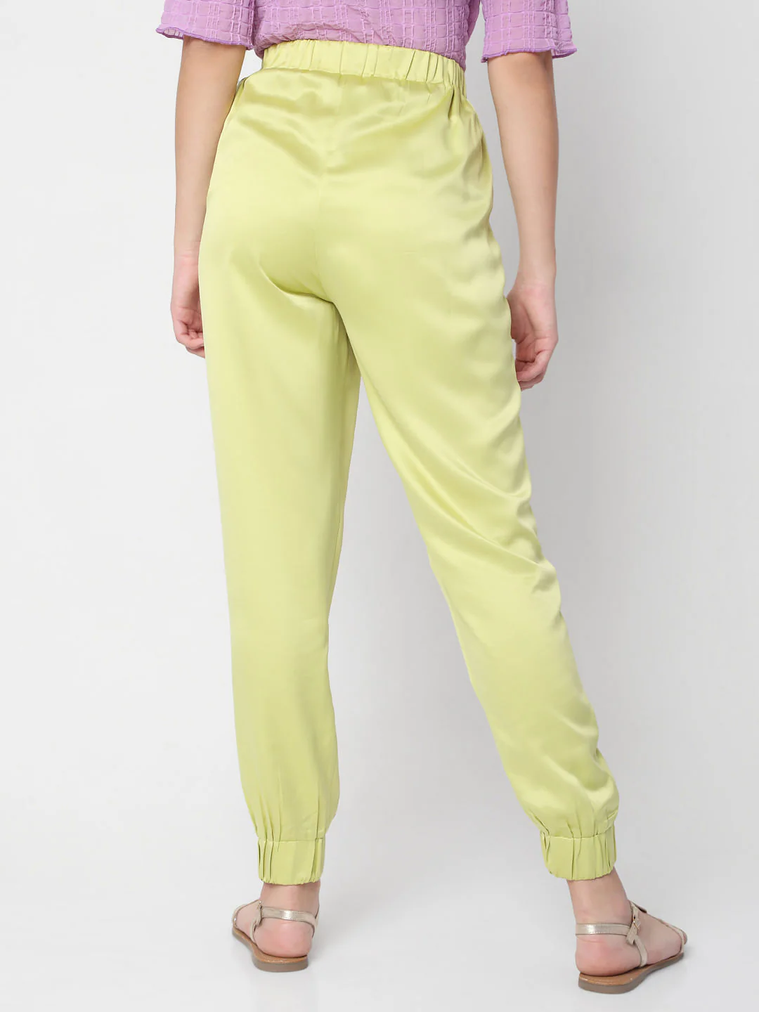 Green High Rise Co-Ord Set Pants - Image 4