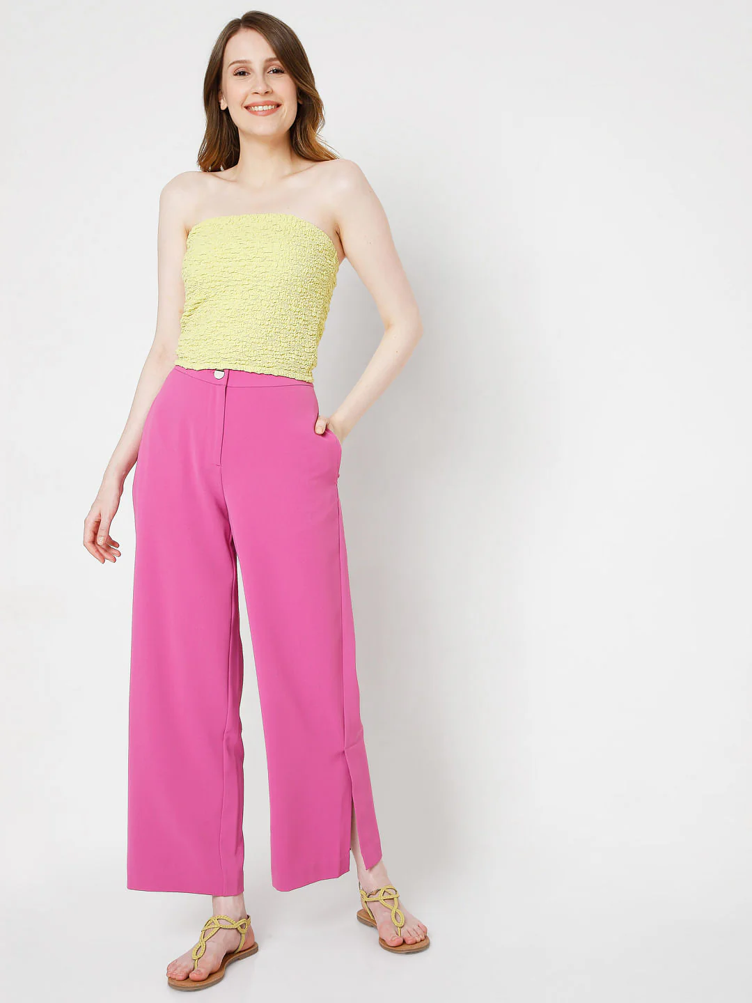 Yellow Smocked Tube Top - Image 5