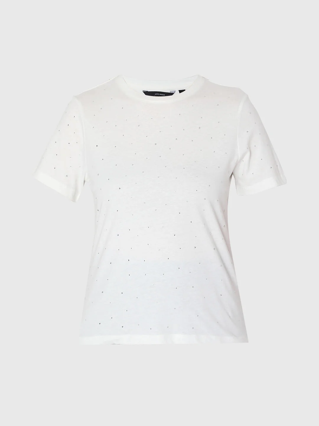 White Embellished T-Shirt - Image 7
