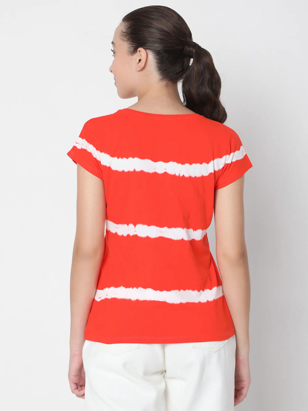 Red Tie Dye Striped Top - Image 4