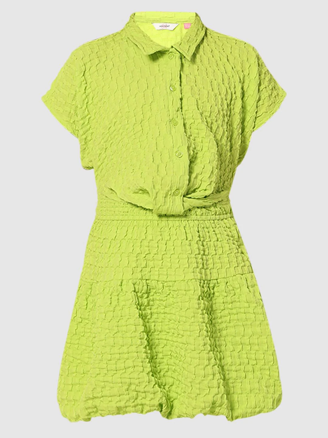 Girls Green Co-Ord Set Shirt - Image 6