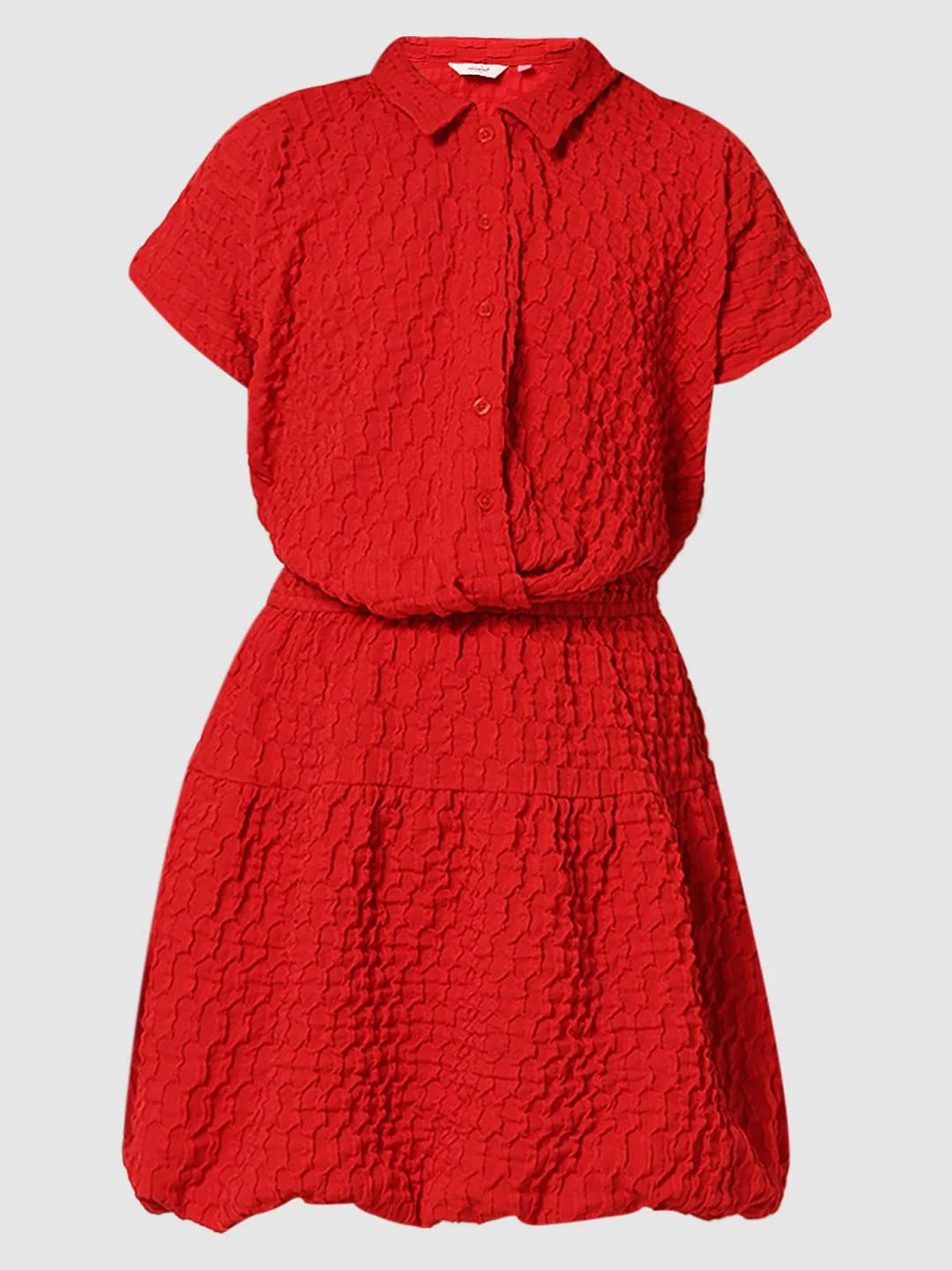 Girls Red Co-Ord Set Shirt - Image 6