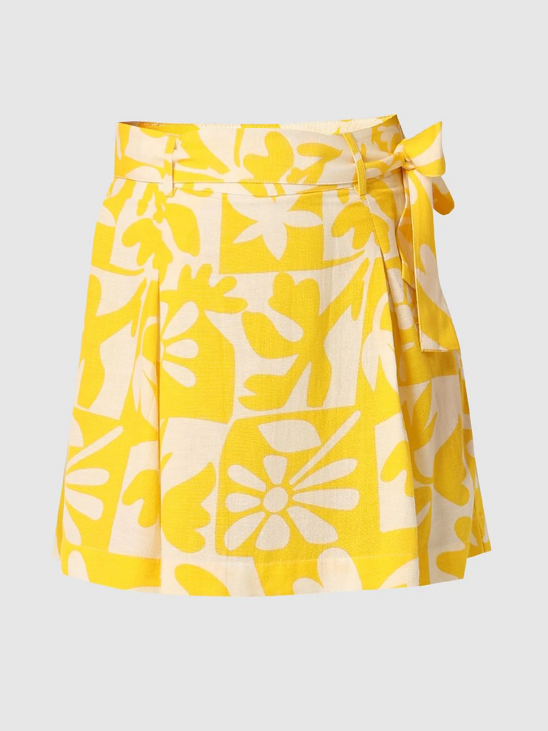 Yellow Printed Co-Ord Set Skirt - Image 5