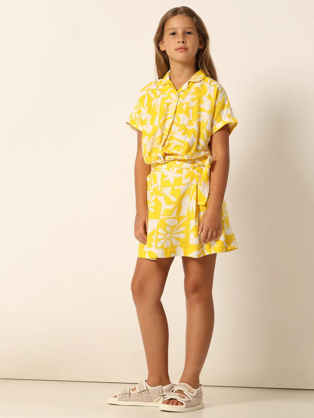 Yellow Printed Co-Ord Set Shirt - Image 5