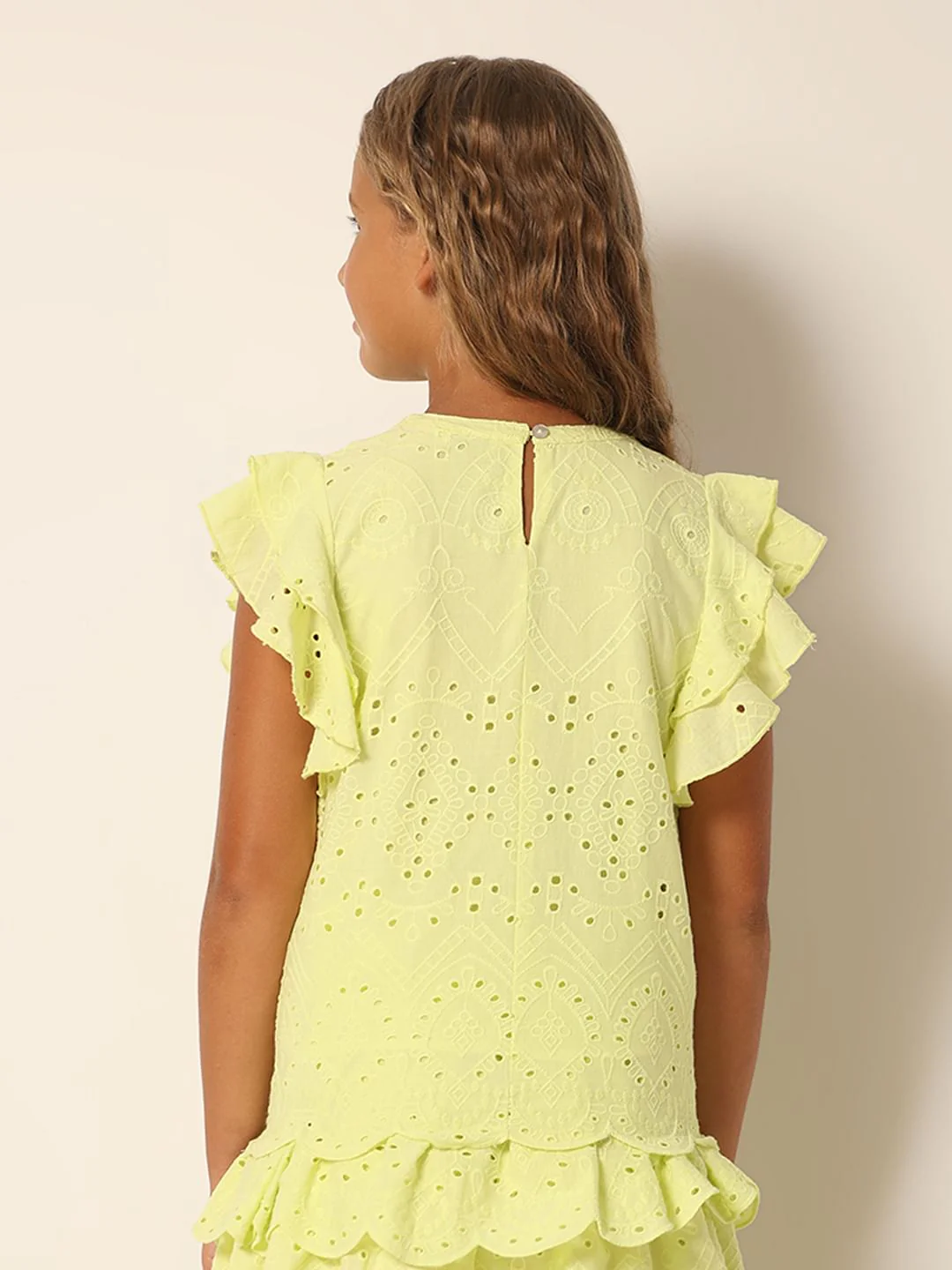Green Schiffli Co-Ord Set Top - Image 3