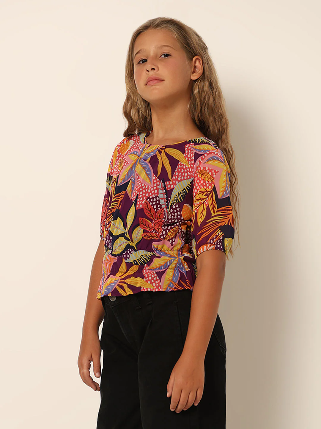 Girls Multi-Colour Printed Top - Image 2