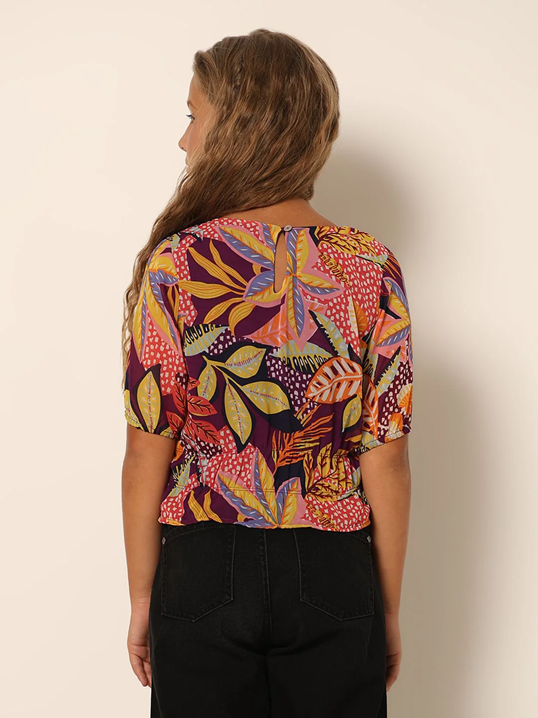 Girls Multi-Colour Printed Top - Image 3