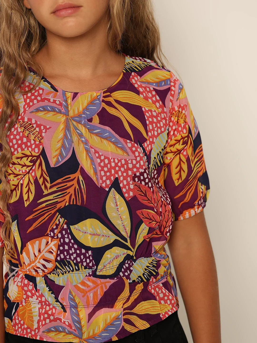 Girls Multi-Colour Printed Top - Image 4