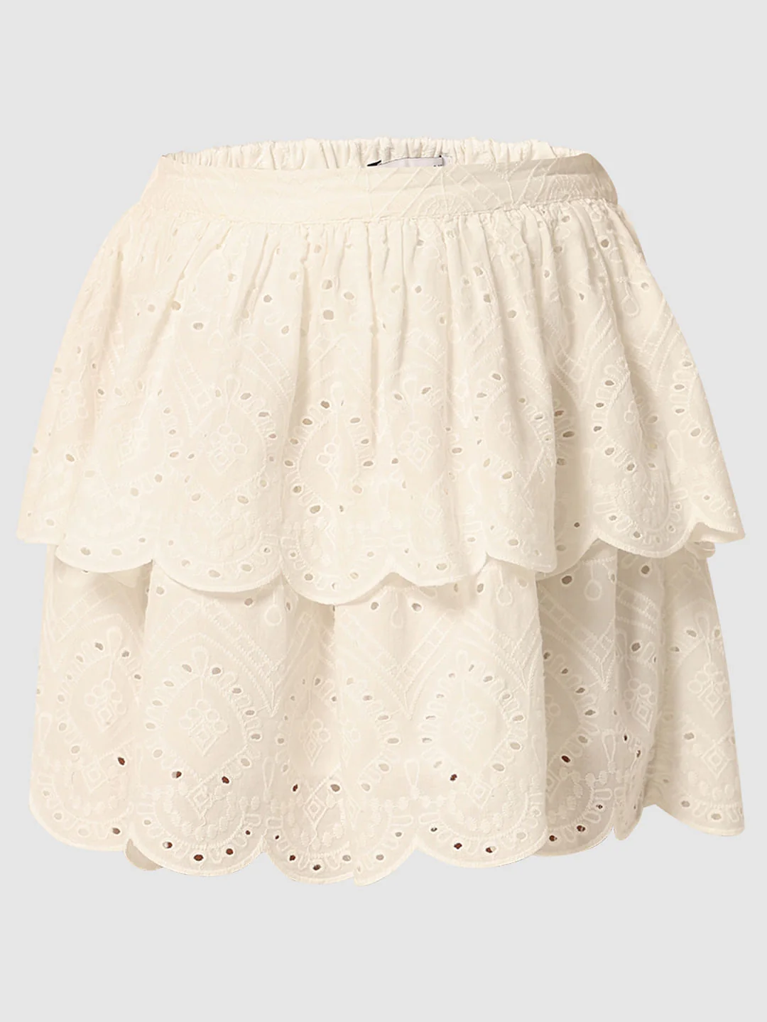 Girls White Layered Co-Ord Set Skirt - Image 5