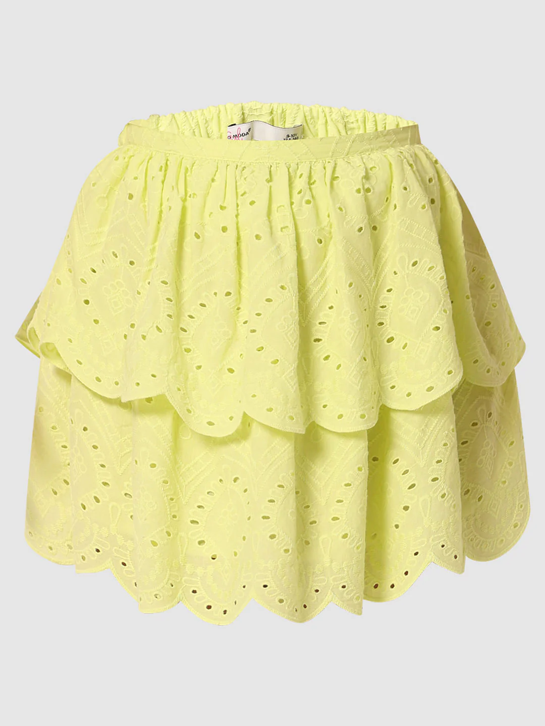 Girls Green Layered Co-Ord Set Skirt - Image 5