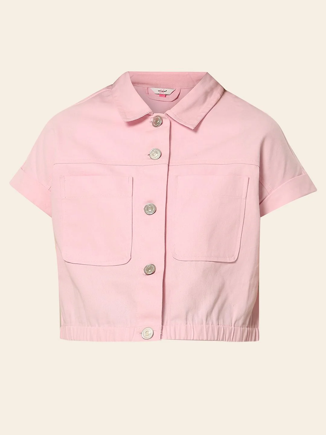 Pink Elastic Hem Shirt - Image 6