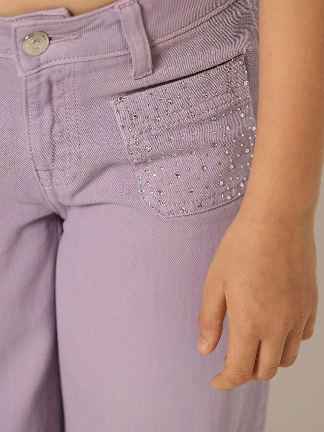 Purple Mid Rise Jade Straight Fit Jeans - Image 4