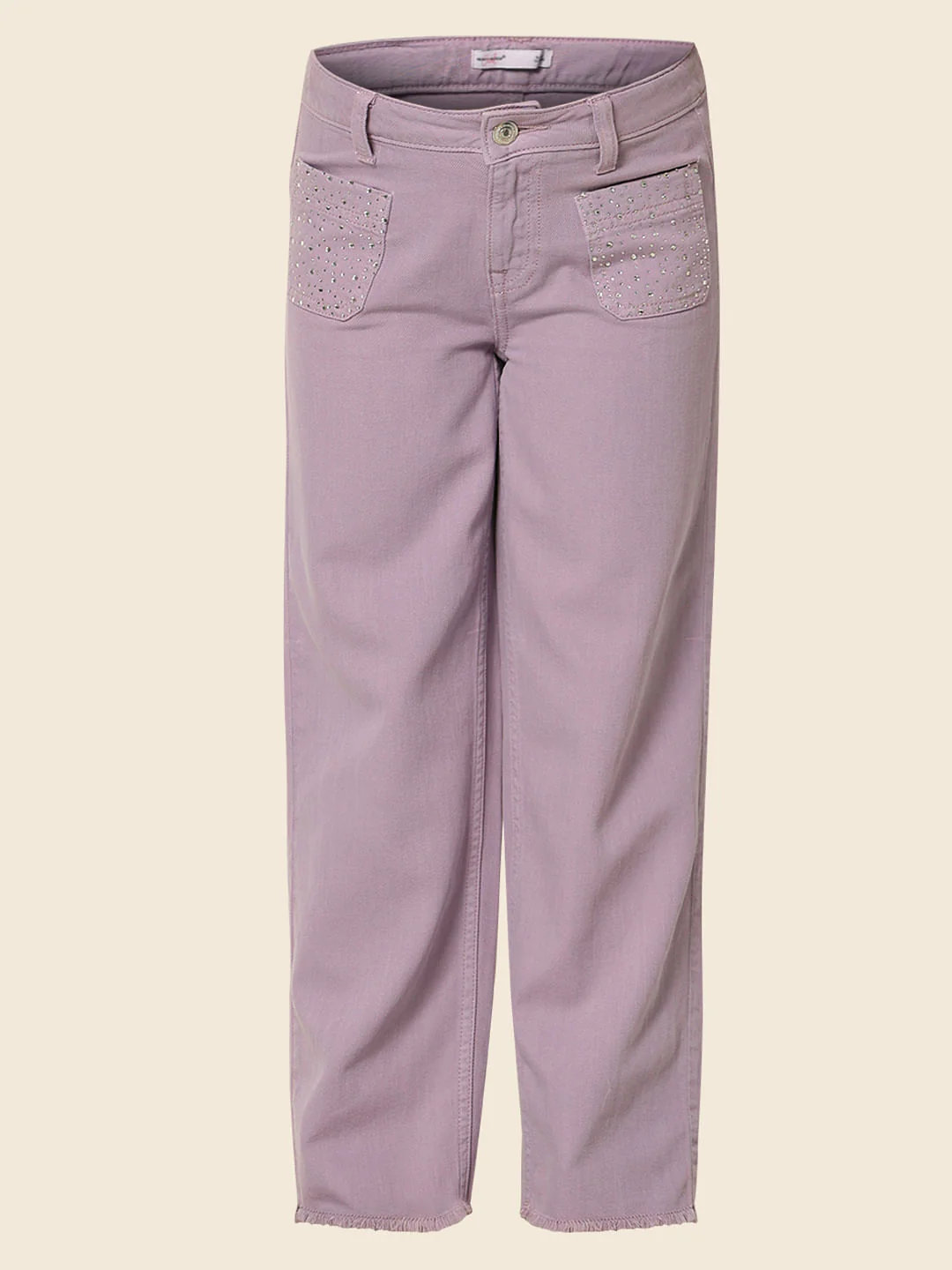 Purple Mid Rise Jade Straight Fit Jeans - Image 5