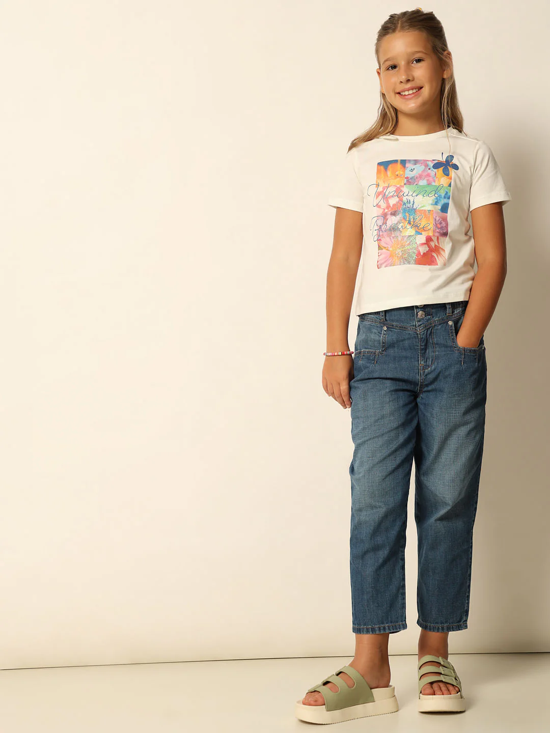 Blue High Rise Mom Jeans