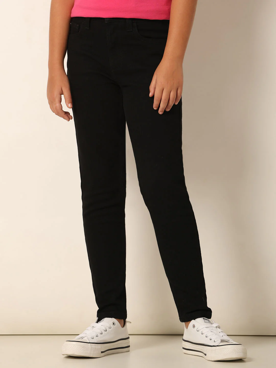 Black Mid Rise Wendy Skinny Fit Jeans - Image 2