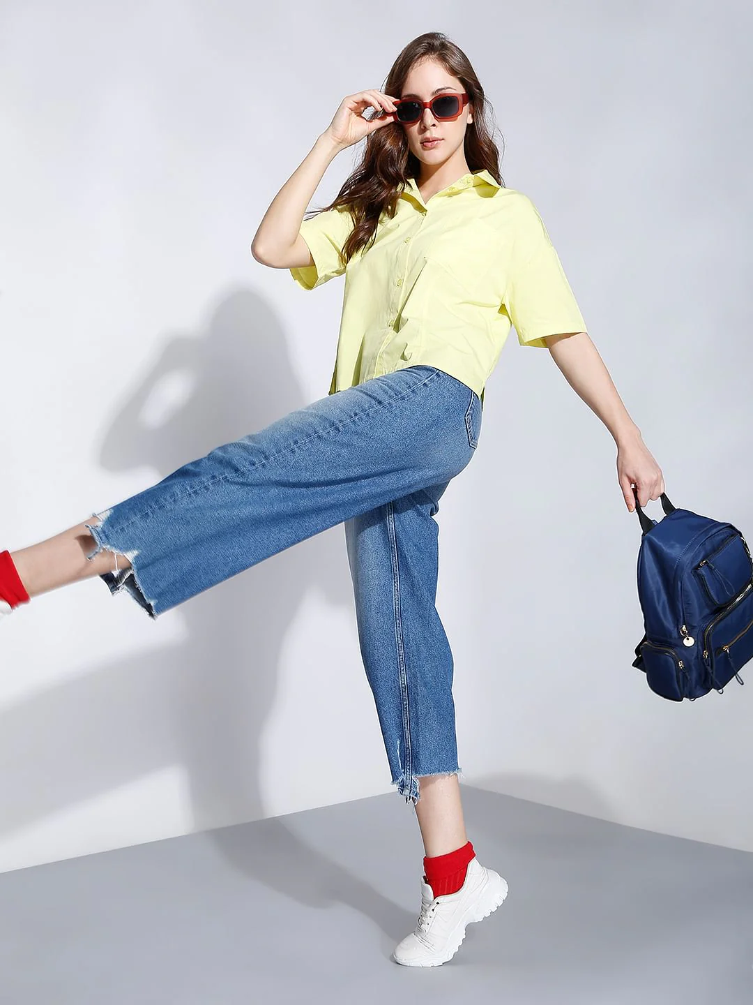 Green Boxy Fit Shirt