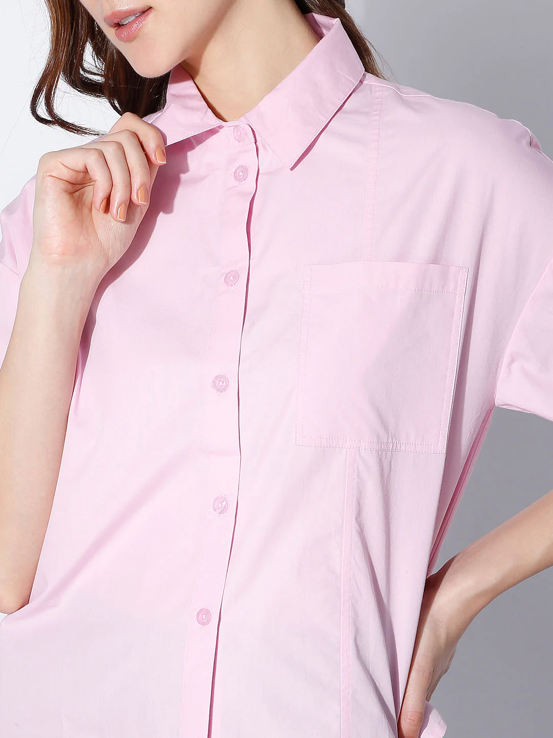 Lilac Boxy Fit Shirt - Image 6