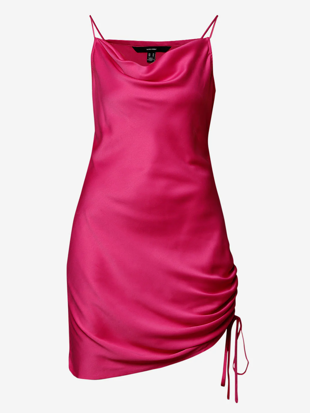 Pink Ruching Spaghetti Dress - Image 7