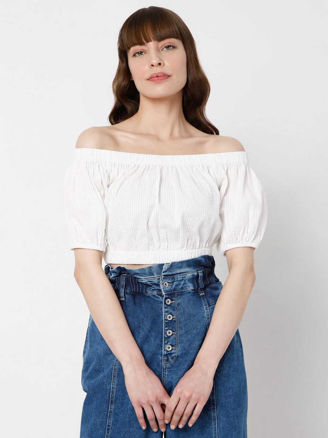 White Crop Top - Image 2