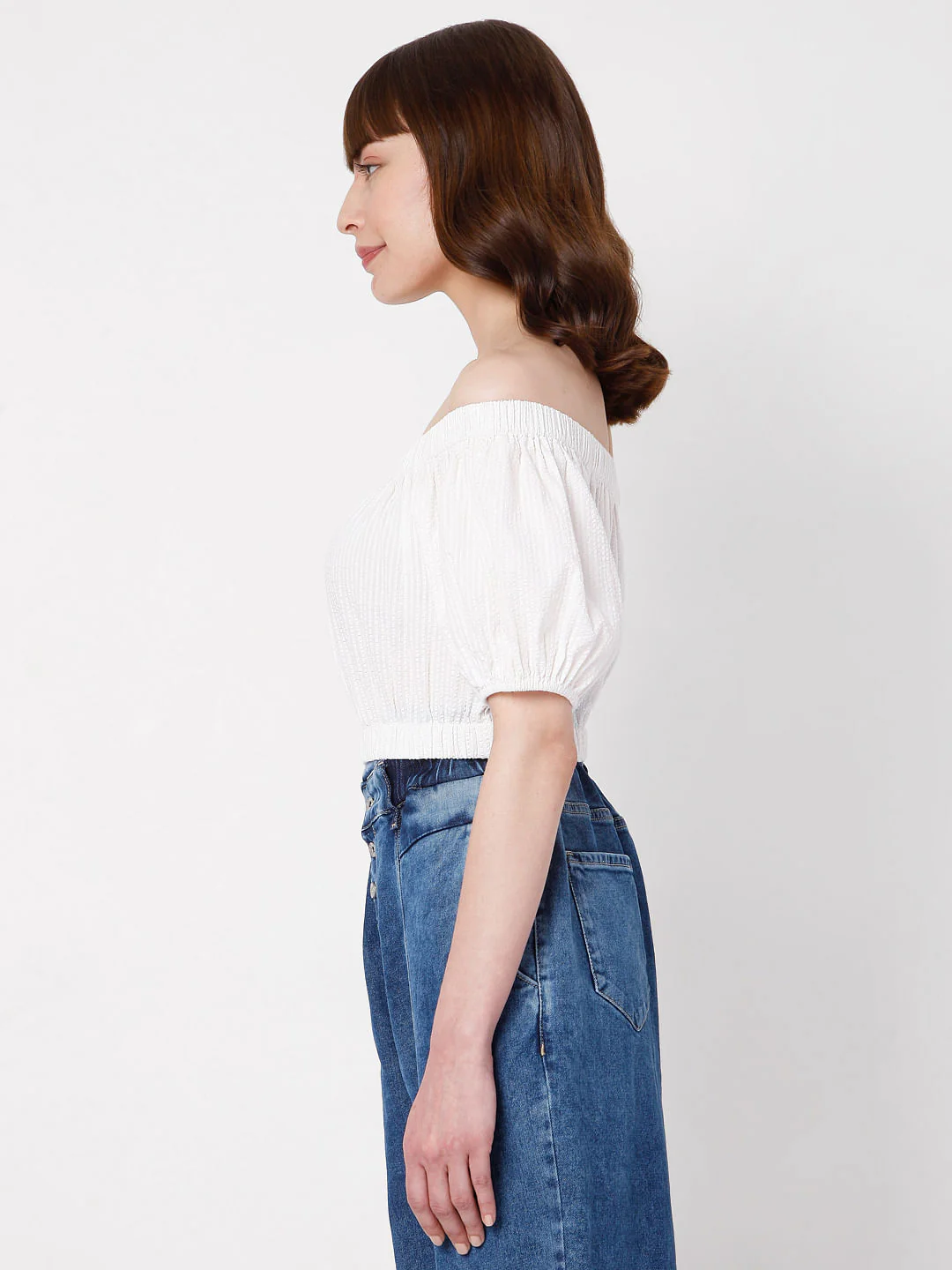 White Crop Top - Image 3