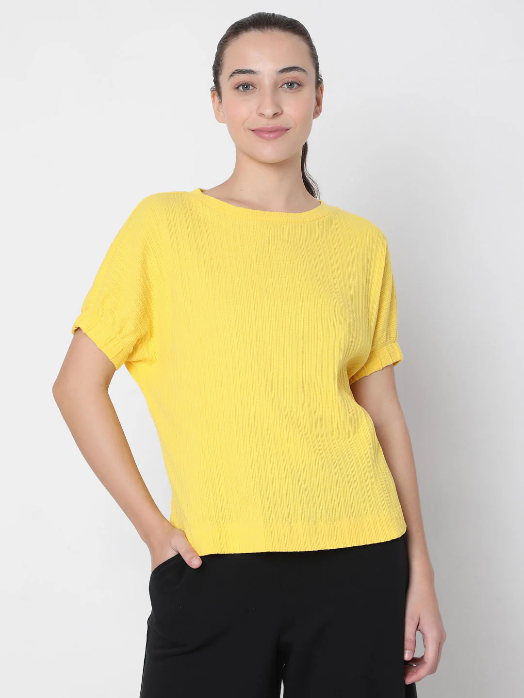 Yellow Textured Top - Image 2